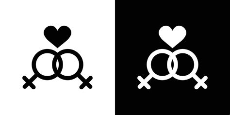 Lesbian Relationship Icon Logo Set Vector Art At Vecteezy