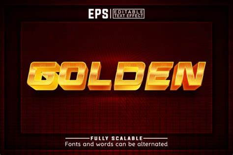 Golden 3d Editable Text Effect Graphic By Pixelscreator · Creative Fabrica