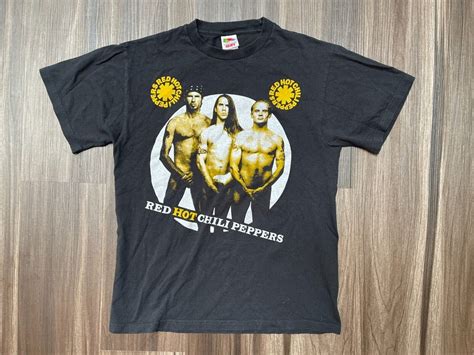 VTG RED HOT CHILI PEPPERS T SHIRT Mens M Y2K Double S Gem