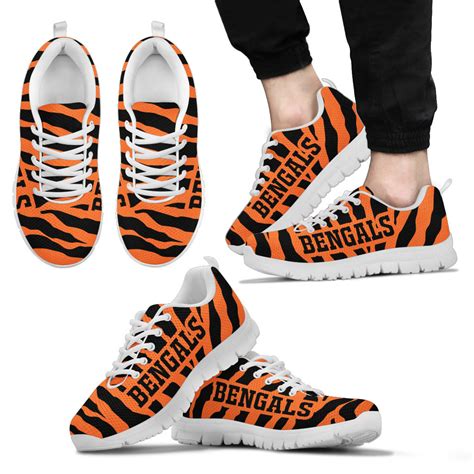 Tiger Skin Stripes Pattern Print Cincinnati Bengals Sneakers Best