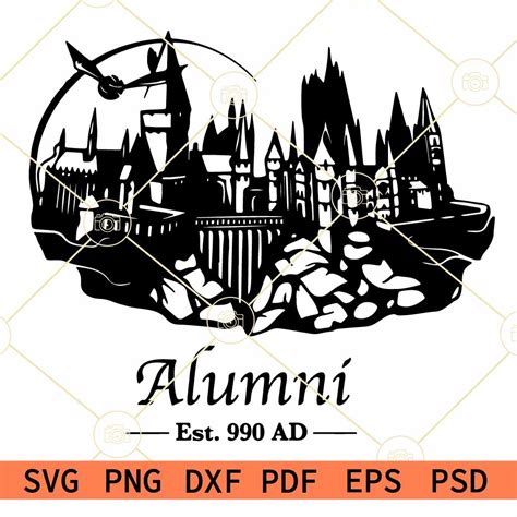 Hogwarts Alumni Est 990 SVG free, Harry Potter svg free, Hogwarts ...