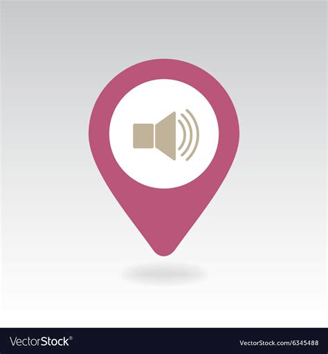 Speaker Pin Map Icon Pointer Markers Royalty Free Vector