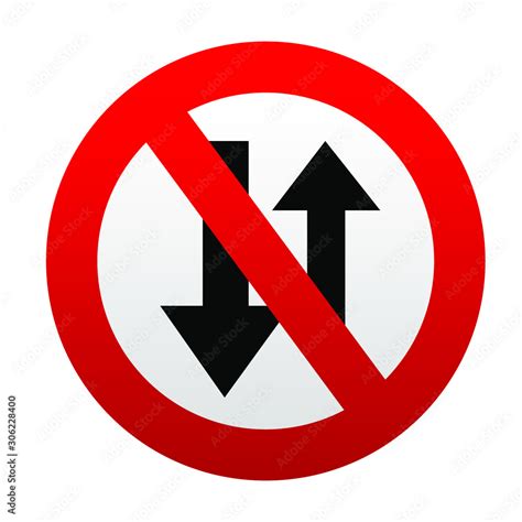 No two way traffic ahead sign. Stock Vector | Adobe Stock