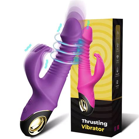 Thrusting Rabbit Vibrator 9 Telescopic Modes Mr Dildo