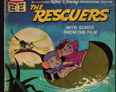 The Rescuers With Songs From The Film 1977 Vintage Kids Book Etsy