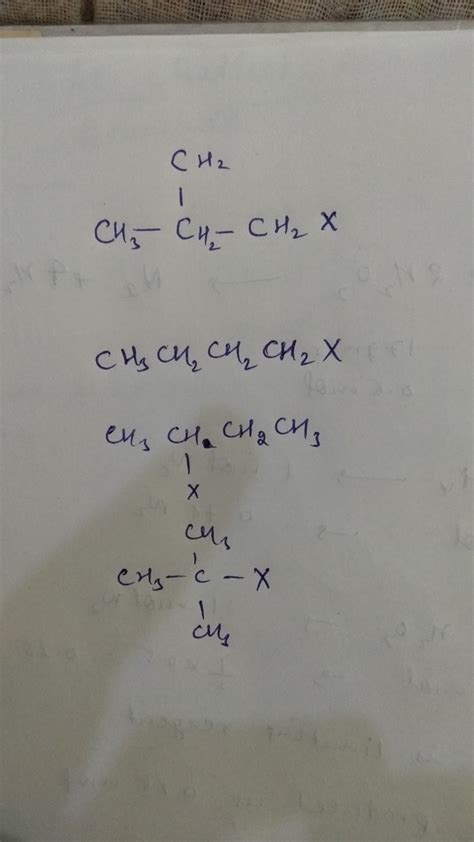 The Number Of Possible Monohalogen Derivatives The Alkyl Halide Having