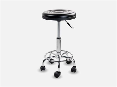 Mount-it! Height Adjustable Stool with Wheels