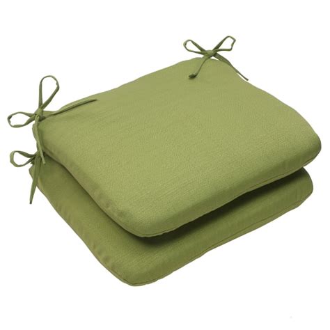 Set Of 2 Solid Olive Green Outdoor Patio Round Chair Cushions 185