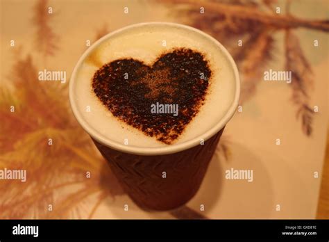 Latte Heart Art Stock Photo Alamy