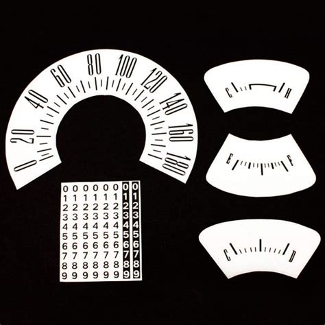 Plymouth Valiant Dash Decal Kit Kph Metric White Premium