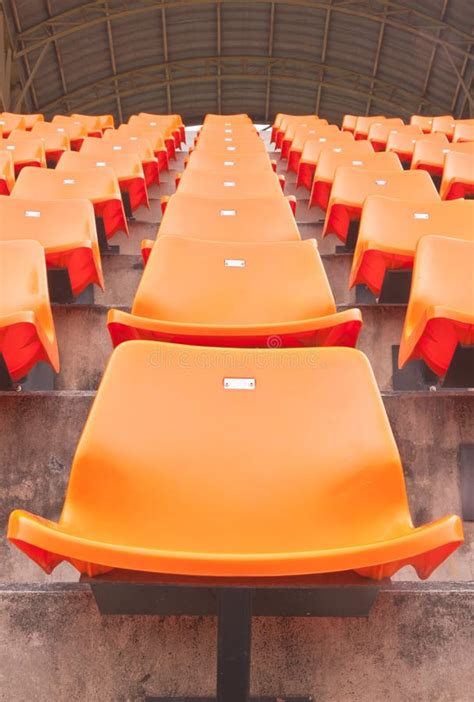 Column Of Grandstand Seat In A Stadium Stock Image Image Of Goal