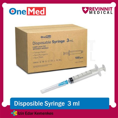 Jual Onemed Spuit Cc Syringe Cc Onemed Jarum Suntik Cc Ml