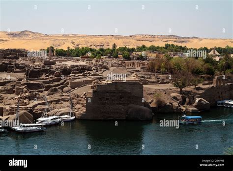 Elephantine Island in Aswan Egypt Stock Photo - Alamy