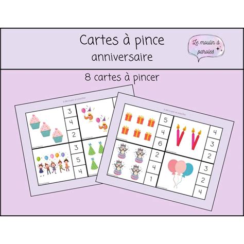 Cartes Pincer Anniversaire