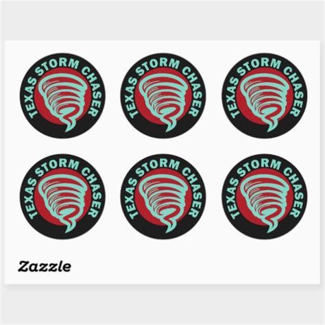 Texas Storm Chaser Classic Round Sticker Zazzle