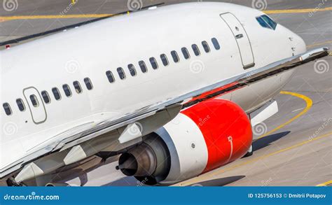 High-bypass Turbofan Aircraft Engine, Installed On Modern Passenger Jet ...