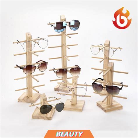 Beauty New Eyeglasses Display Stands Wood Sunglasses Storage Rack