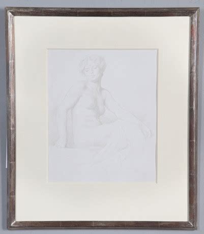 WILLIAM STRANG STUDY OF A SEATED FEMALE NUDE Art Drawings Auctionet
