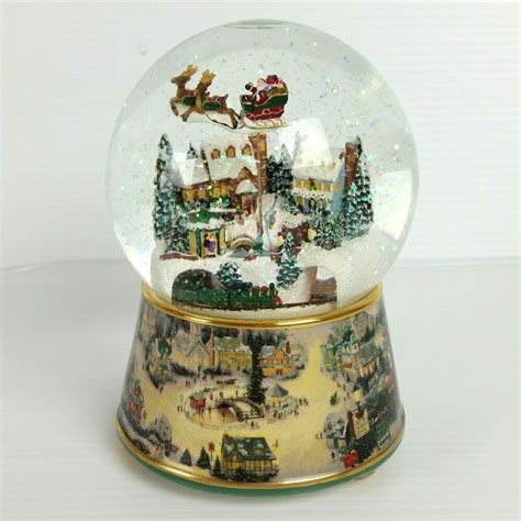 Thomas Kinkade Christmas Eve Illuminated Snow Globe Collection Music