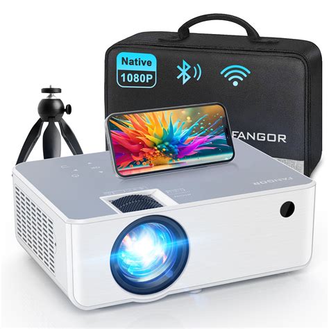 FANGOR WiFi Bluetooth Projector, Portable Movie projector Native 1080P ...