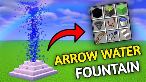 Easy Redstone Tutorial Arrow Water Fountain In Minecraft Viral