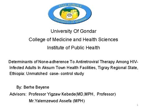 University Of Gondar College Of Medicine And Health