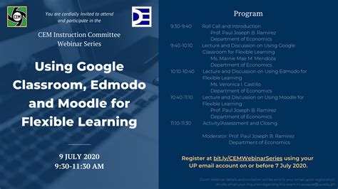 CEM Instruction Committee Webinar Series Using Google Classroom