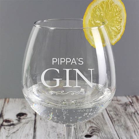 Personalised Engraved Gin Balloon Glass By Hope And Willow