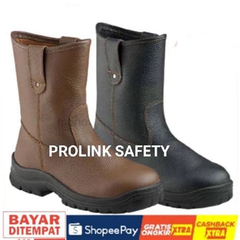 Jual SEPATU SAFETY PREMIUM KRUSHER TEXAS HITAM COKLAT Shopee Indonesia