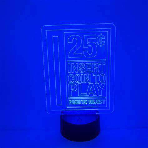 Arcade Insert Coin To Play LED Lamp Fandom Laser