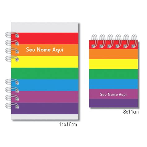 Kit 1 Caderno E 1 Bloco Personalizados Gay Pride Lgbt Elo7