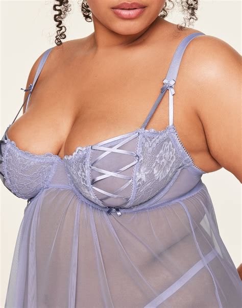 Ismelka Medium Purple Plus Unlined Babydoll 38DD 46DDD Adore Me