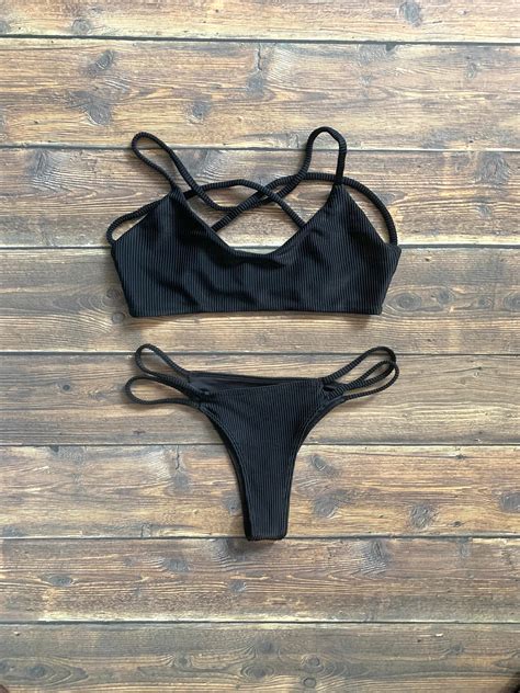 KAIA BOTTOM Black Bikini Bottom Cheeky Bikini Cute Swimwear Etsy
