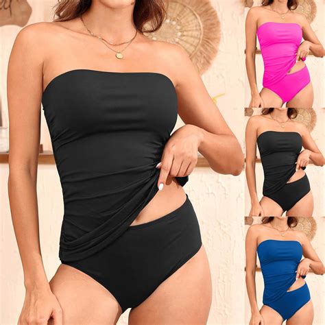 Pstuiky Bikinis For Women Women Vintage Printed Swimwear Conservative Bikini Set With