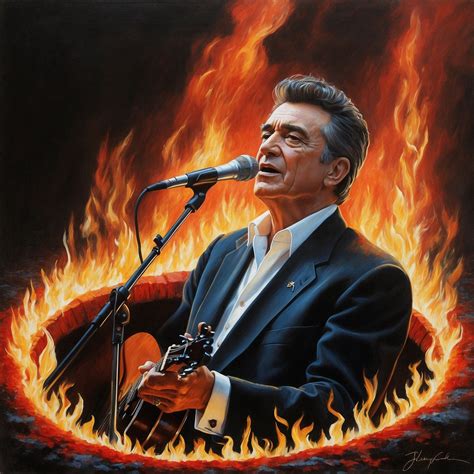 Johnny Cash I Fell Into A Burning Ring Of Fire Ai Generated Artwork Nightcafe Creator