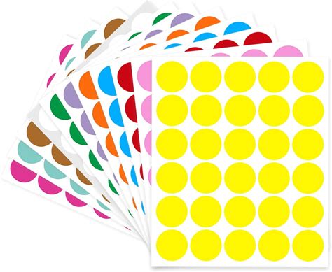 Amazon Yeachlaing 0 75 Inch Removable Color Code Dot Sticker