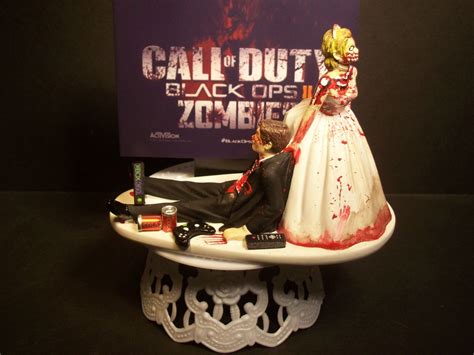 Video Game Call Of Duty Zombies Bride And Groom Funny Wedding Cake