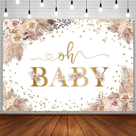 Amazon AIBIIN 7x5ft Boho Girl Baby Shower Backdrop Oh Baby Party