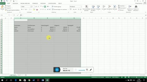 Les Ms Excel Rijen En Kolommen Aanpassen Youtube