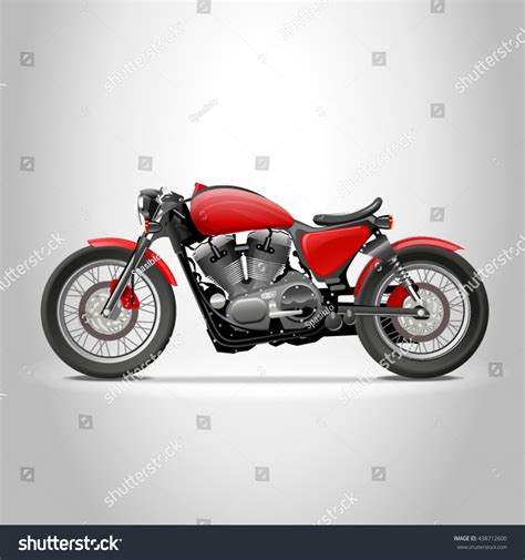 Red Cafe Racer Motorcycle Bike Profile Stock Vector (Royalty Free ...