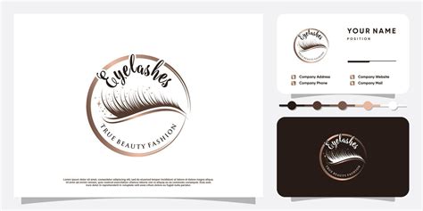 Eye Lashes Logo Design With Creative Modern Concept Premium Vector Part