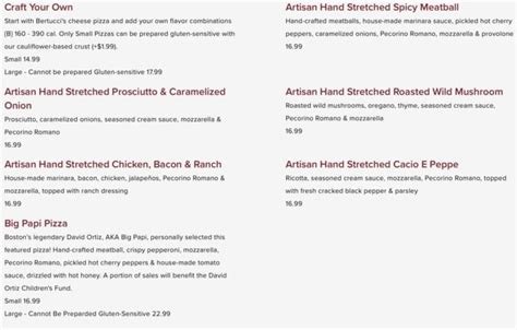 Bertucci's Menu With Prices (Updated: January 2023)