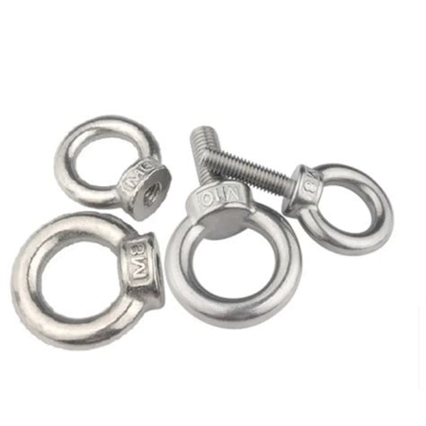 M10 Silver Almencla Marine Grade 304 Stainless Steel Lifting Eye Nuts