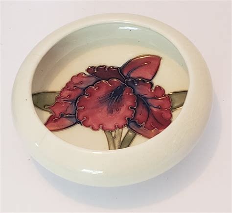 Moorcroft Pottery Deep Pin Dish Trinket Dish Hibiscus Etsy