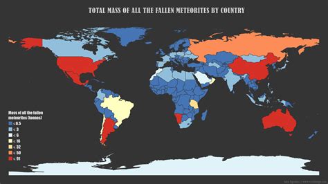 Every Recorded Meteorite To Have Struck Earth Mapped Vivid Maps