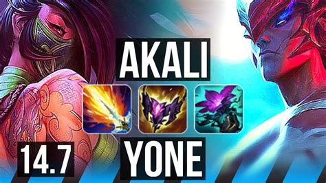 Akali Vs Yone Mid 1417 6 Solo Kills Legendary 300 Games 41k