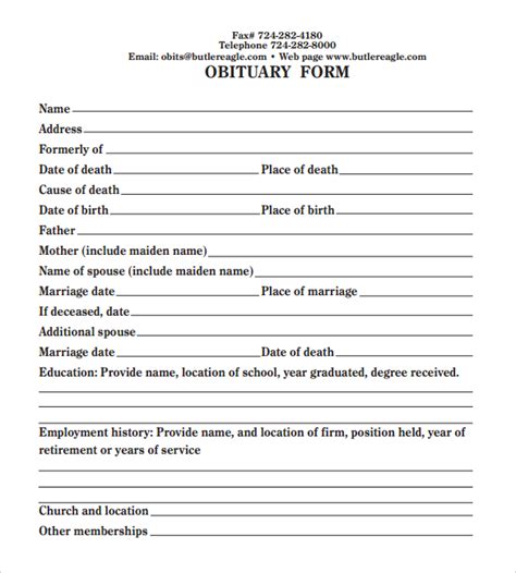 How To Write An Obituary For Mother Template Business