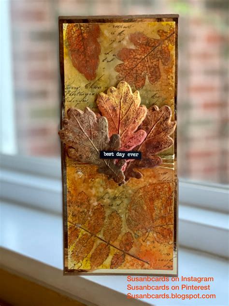 Sizzix Tim Holtz Oak Leaf Impresslit Project Idea Scrapbook