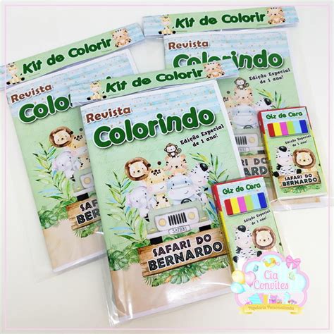 Kit De Colorir Safari Baby Elo Produtos Especiais