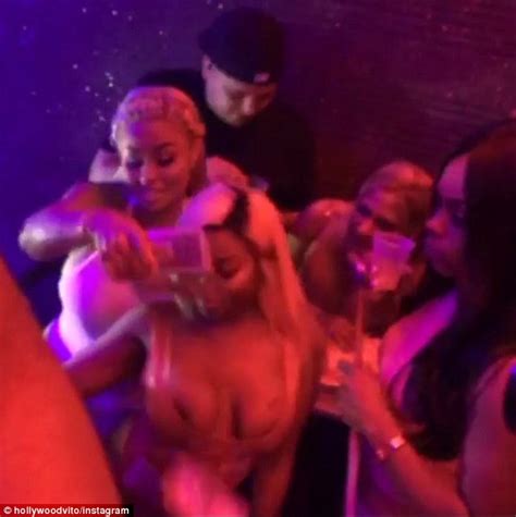 Pregnant Blac Chyna Makes It Rain Dollar Bills On Naked Women With Rob